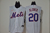 Mets 20 Pete Alonso White Nike Cool Base Sleeveless Jersey,baseball caps,new era cap wholesale,wholesale hats